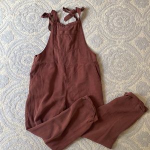 Burgundy overalls Aerie